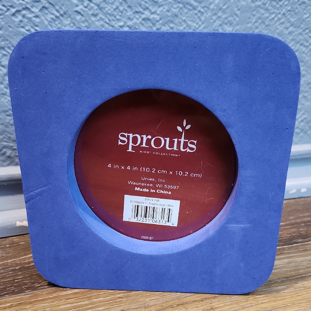 Blue Foam Square Circle Photo Frame